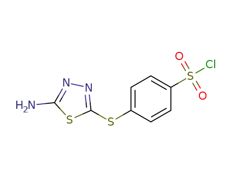 4-(5-amino-1,3,4-thiadiazol-2-ylsulfanyl)benzenesulfonyl chloride