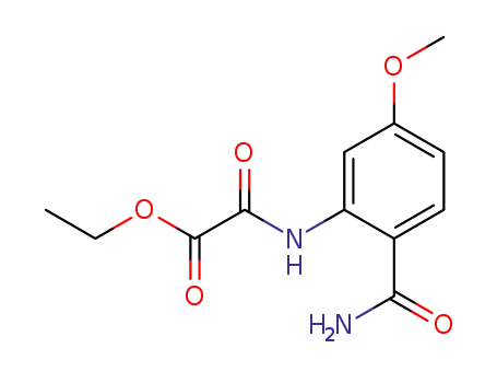 Molecular Structure of 54166-80-2 (Acetic acid, [[2-(aminocarbonyl)-5-methoxyphenyl]amino]oxo-, ethyl
ester)
