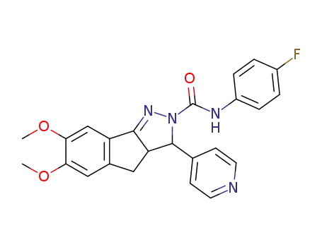 3-(pyridin-4-yl)-N-(4-fluorophenyl)-6,7-dimethoxy-3a,4-dihydro-3H-indeno[1,2-c]pyrazole-2-carboxamide