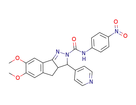 3-(pyridin-4-yl)-N-(4-nitrophenyl)-6,7-dimethoxy-3a,4-dihydro-3H-indeno[1,2-c]pyrazole-2-carboxamide