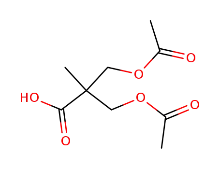 Molecular Structure of 17872-58-1 (2,2-BIS-(ACETOXYMETHYL)PROPIONIC ACID)