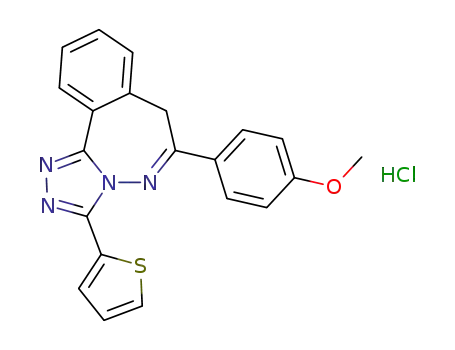 3-(2-furyl)-6-(4-methoxyphenyl)-7H-[1,2,4]triazolo[3,4-a][2,3]benzodiazepine hydrochloride