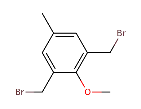 Molecular Structure of 60232-82-8 (Benzene, 1,3-bis(bromomethyl)-2-methoxy-5-methyl-)
