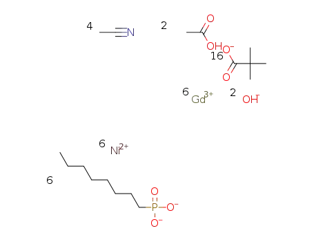 [Ni6Gd6(μ3-OH)2(μ2-OAc)2(O3P(n-octyl))6(O2CtBu)16]*4CH3CN