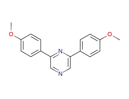 Molecular Structure of 135459-44-8 (Pyrazine, 2,6-bis(4-methoxyphenyl)-)