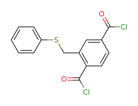 Molecular Structure of 67666-77-7 (1,4-Benzenedicarbonyl dichloride, 2-[(phenylthio)methyl]-)
