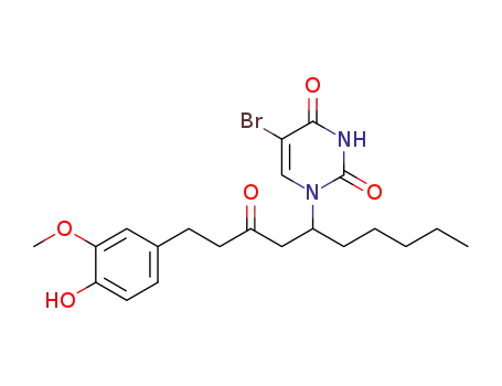 5-bromo-1-(1-(4-hydroxy-3-methoxyphenyl)-3-oxodecan-5-yl)-pyrimidine-2,4-(1H,3H)-dione