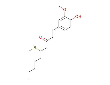 5-methylthio-1-(4'-hydroxy-3'-methoxyphenyl)decan-3-one