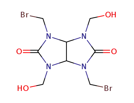 2,6-di(bromomethyl)-4,8-dihydroxymethyl-2,4,6,8-tetraazabicyclo[3.3.0]octane-3,7-dione