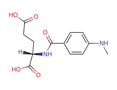 Molecular Structure of 52980-68-4 (N-(4-(METHYLAMINO)BENZOYL)-L-GLUTAMIC ACID)