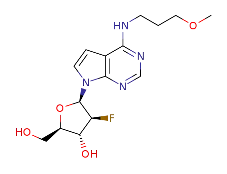 4-(3-methoxypropylamino)-9-(2'-deoxy-2'-β-fluoro-β-D-ribofuranosyl)pyrrole[2,3-d]pyrimidine