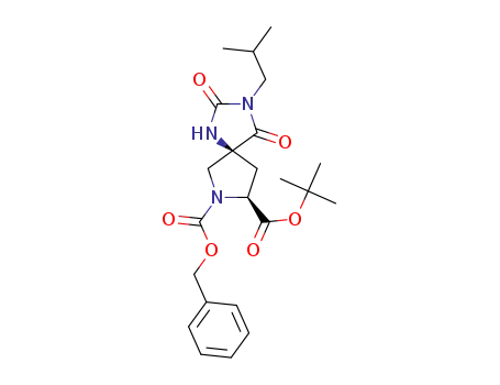 7-benzyl 8-(tert-butyl) (5S,8S)-3-isobutyl-2,4-dioxo-1,3,7-triazaspiro[4.4]nonane-7,8-dicarboxylate