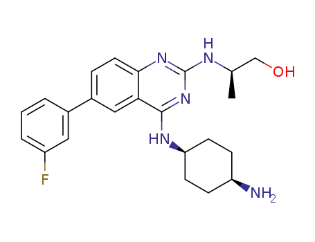 (R)-2-((4-(((1s,4S)-4-aminocyclohexyl)amino)-6-(3-fluorophenyl)quinazolin-2-yl)amino)propan-1-ol