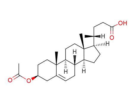 Molecular Structure of 19462-13-6 (3-(acetyloxy)chol-5-en-24-oic acid)