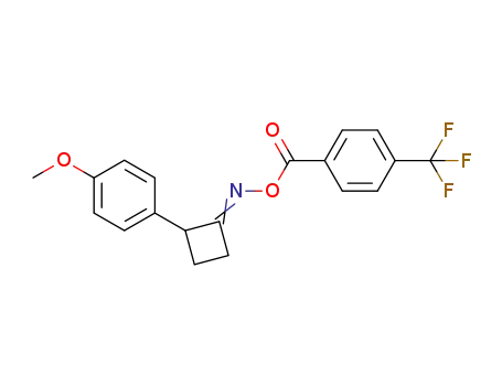 2-(4-methoxyphenyl)cyclobutan-1-one O-(4-(trifluoromethyl)benzoyl)oxime