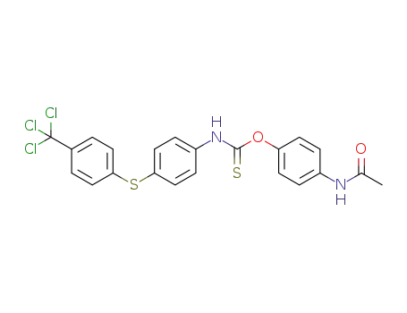 O-(4-acetamidophenyl) (4-((4-(trichloromethyl)phenyl)thio)phenyl)carbamothioate
