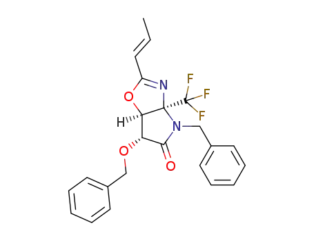 (3aR,6R,6aS)-4-benzyl-6-(benzyloxy)-2-((E)-prop-1-en-1-yl)-3a-(trifluoromethyl)-6,6a-dihydro-3aH-pyrrolo[2,3-d]oxazol-5(4H)-one