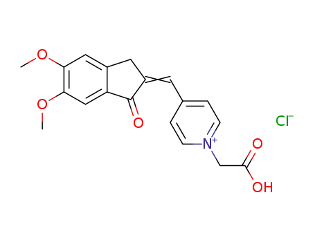 1-(carboxymethyl)-4-[(5,6-dimethoxy-1-indanone-2-ylidene)methyl]pyridinium chloride