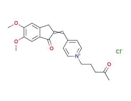 1-(4-oxopentyl)-4-[(5,6-dimethoxy-1-indanone-2-ylidene)methyl]pyridinium chloride
