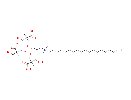 dimethyloctadecyl-[3-tris(2-carboxy-3-hydroxy-2-methylpropoxy)silylpropyl]ammonium chloride