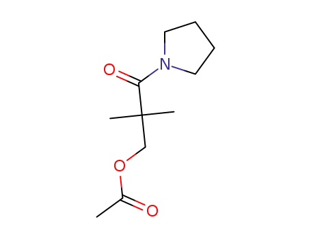 2,2-dimethyl-3-oxo-3-(pyrrolidin-1-yl)propyl acetate