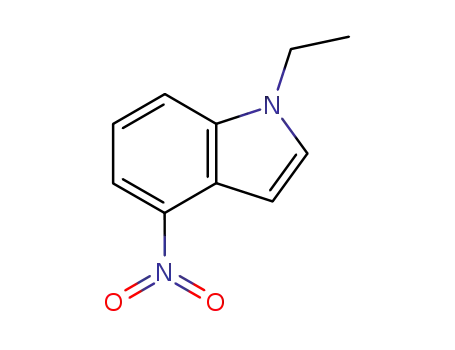 Molecular Structure of 91482-64-3 (1H-Indole, 1-ethyl-4-nitro-)