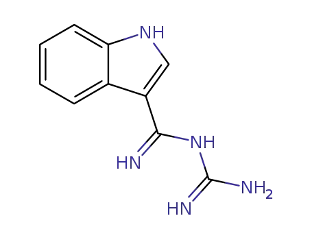 Molecular Structure of 119294-45-0 (1H-Indole-3-carboximidamide, N-(aminoiminomethyl)-)