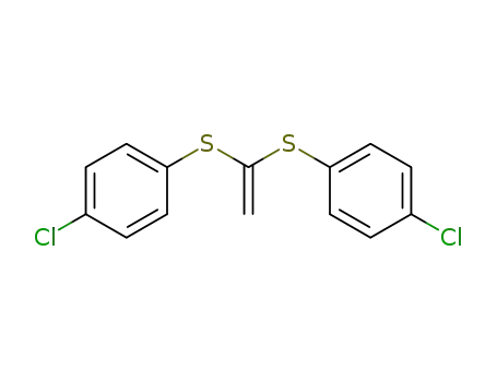 Molecular Structure of 105633-65-6 (Benzene, 1,1'-[ethenylidenebis(thio)]bis[4-chloro-)