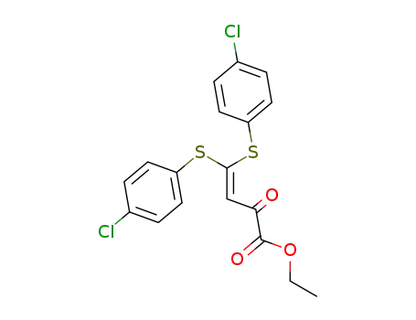 Molecular Structure of 105633-49-6 (3-Butenoic acid, 4,4-bis[(4-chlorophenyl)thio]-2-oxo-, ethyl ester)