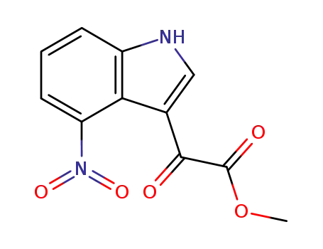 Molecular Structure of 115118-95-1 (methyl 2-(4-nitro-1H-indol-3-yl)-2-oxoacetate)
