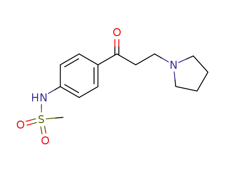 Molecular Structure of 76467-72-6 (Methanesulfonamide, N-[4-[1-oxo-3-(1-pyrrolidinyl)propyl]phenyl]-)