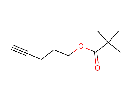 Molecular Structure of 140872-91-9 (Propanoic acid, 2,2-dimethyl-, 4-pentynyl ester)