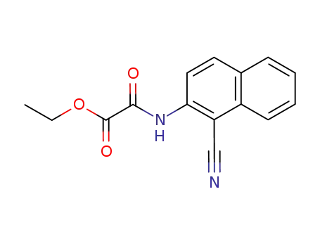Molecular Structure of 80999-53-7 (Acetic acid, [(1-cyano-2-naphthalenyl)amino]oxo-, ethyl ester)