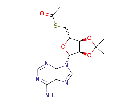 Molecular Structure of 84365-04-8 (Adenosine, 2',3'-O-(1-methylethylidene)-5'-thio-, 5'-acetate)