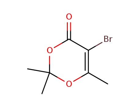 Molecular Structure of 104687-80-1 (4H-1,3-Dioxin-4-one, 5-bromo-2,2,6-trimethyl-)