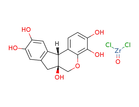 (6aS,11bR)-7,11b-Dihydro-indeno[2,1-c]chromene-3,4,6a,9,10-pentaol; compound with GENERIC INORGANIC NEUTRAL COMPONENT