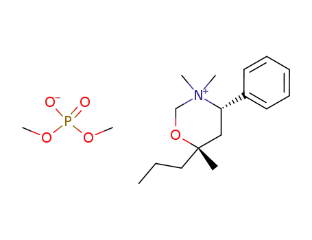 (4R*,6S*)-3,3,6-trimethyl-4-phenyl-6-propyltetrahydro-1,3-oxazinium dimethyl phosphate