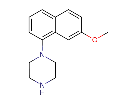 Molecular Structure of 120991-78-8 (Piperazine, 1-(7-methoxy-1-naphthalenyl)-)