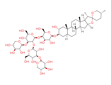 gitogenin 3-O-β-D-xylopyranosyl-(1-3)-<(β-D-xylopyranosyl)-(1-3)-β-D-glucopyranosyl-(1-2)>-β-D-glucopyranosyl-(1-4)-β-D-galactopyranoside