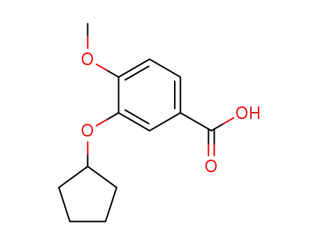 Molecular Structure of 144036-17-9 (3-(CYCLOPENTYLOXY)-4-METHOXYBENZOIC ACID)