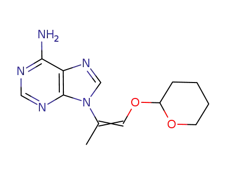 E-6-amino-9-<1-methyl-2-(tetrahydropyran-2-yloxy)ethenyl>-9H-purine