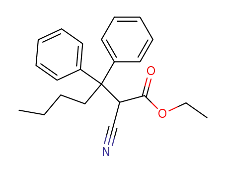 2-Cyano-3,3-diphenyl-heptanoic acid ethyl ester