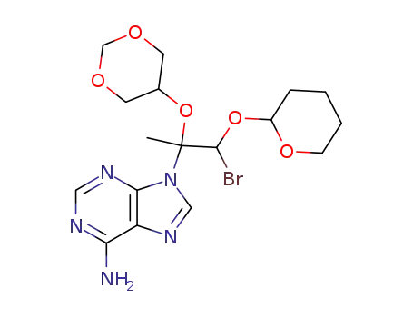 9-[2-Bromo-1-([1,3]dioxan-5-yloxy)-1-methyl-2-(tetrahydro-pyran-2-yloxy)-ethyl]-9H-purin-6-ylamine