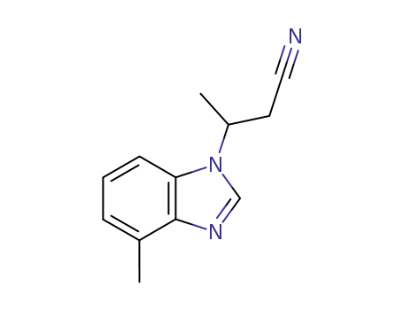 Molecular Structure of 172839-53-1 (1H-Benzimidazole-1-propanenitrile,beta,4-dimethyl-(9CI))