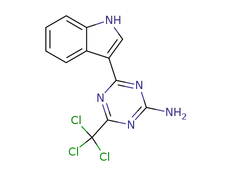 2-amino-4-(indolyl-3)-6-trichloromethyl-sym-triazine