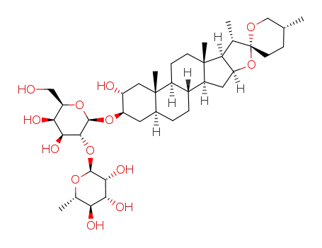 (25R)-2α,3β-dihydroxy-5α-spirostane 3-O-α-L-rhamnopyranosyl-(1→2)-β-D-galactopyranoside