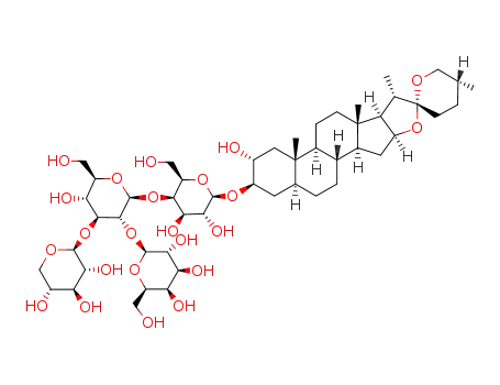 (25R)-2α-hydroxy-5α-spirostan-3β-yl O-β-D-galactopyranosyl-(1 → 2)-O-[β-D-xylopyranosyl-(1 → 3)]-O-β-D-glucopyranosyl-(1 → 4)-β-D-galactopyranoside