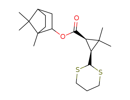 (1R,3S)-3-[1,3]Dithian-2-yl-2,2-dimethyl-cyclopropanecarboxylic acid 1,7,7-trimethyl-bicyclo[2.2.1]hept-2-yl ester