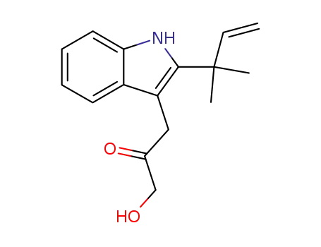 1-[2-(1,1-dimethyl-allyl)-1H-indol-3-yl]-3-hydroxy-propan-2-one