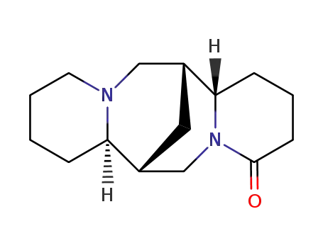 Molecular Structure of 486-88-4 ((7R,7aR,14R,14aS)-Dodecahydro-7,14-methano-4H,6H-dipyrido[1,2-a:1',2'-e][1,5]diazocine-4-one)